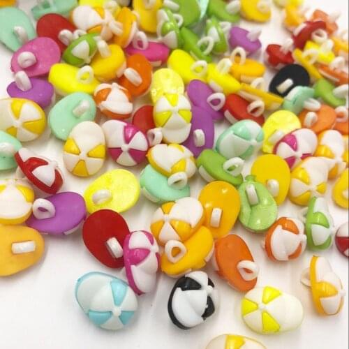 50pcs fashion mix colors cute hat sewing Baby/Kids Sweing Backhole buttons PT68
