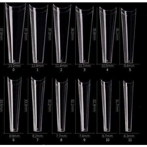 500 Packs/bags Nail Art French Nails Seamless Nails Ballet Nails Transparent Nails Toenails Toenails Nail Pieces Nail Fake hot