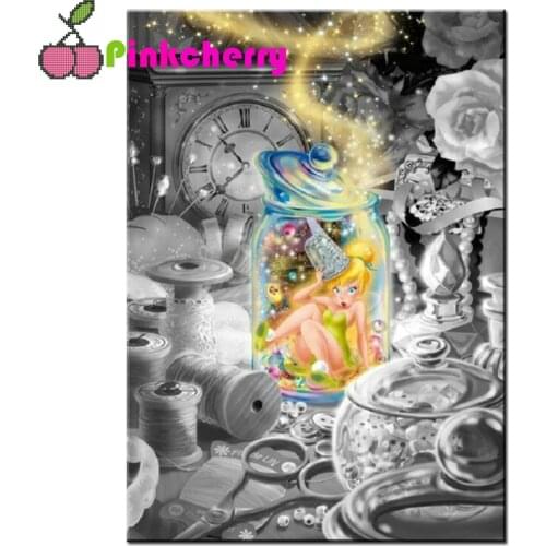 5D DIY Diamond Painting Full Square Round Drill Cartoon Elf Faiy Rhinestone Embroidery Cross Stitch Girl Gift Home Decor k1056