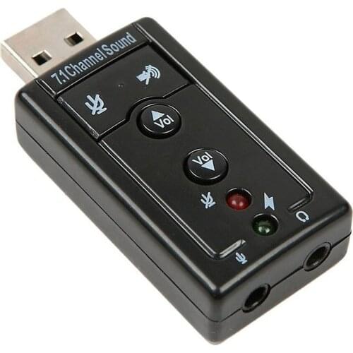 7.1 USB Stereo Audio Adapter External Sound Card for Windows XP/2000/Vista/7 3D USB Audio Adapter for PC and Laptop