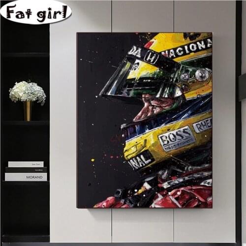 Home Wall Decoration Poster 5D Diy Diamond Painting Racer Handmade Mosaic Cross Stitch Kit Embroidery Full Square Round Drill