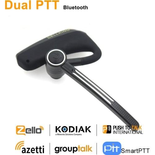 Anysecu Dual PTT Wireless Bluetooth Earphone E2 Bluetooth PTT Headset For Android Radio Cell Phone REAL PTT ZELLO Walkie Talkie