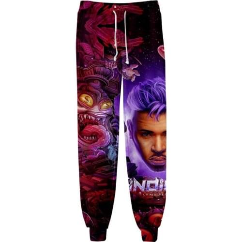 Breezy Chris Brown Sweat Pants 3D Joggers Pants Trousers Men/Women High Street Hip Hop Pantalon Homme Sweatpants