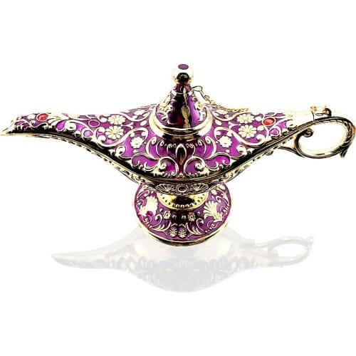 22cm Tea-Pot Aladdin-Lamp Desktop-Decor Office Vintage Home Collection 1pc Zinc-Alloy -New