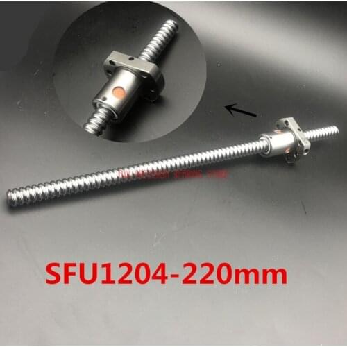 Cnc Router Parts AXK For 1pc Sfu1204 220mm Ball Srew Rm1204 L220mm Ballscrews +1pc 1204 Nut Without End Machined Cnc Parts