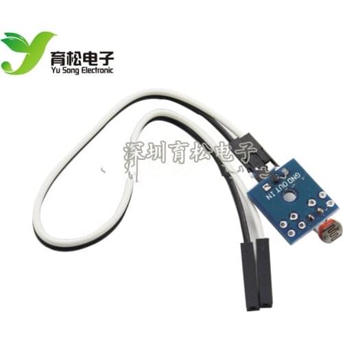 Photoresistor sensor with small board, including 1 small PCB, and 2 20cm-long DuPont wires and sensors
