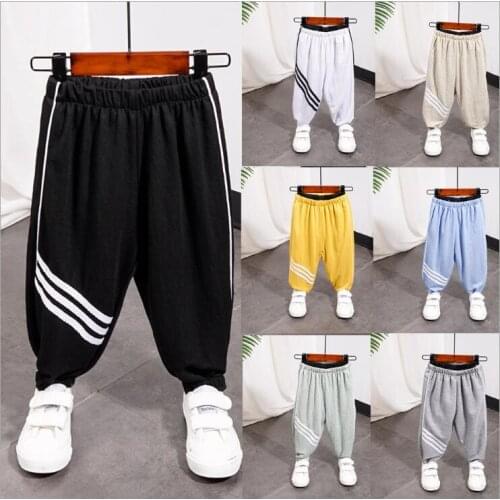 Childrens Anti Mosquito Pants Summer Infant Air Conditioning Pants Boys and Girls Lantern Pants Baby Casual Trousers