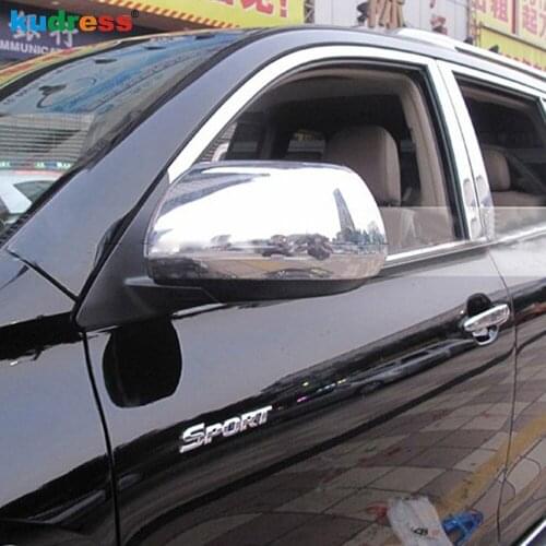 For Toyota Highlander 2008 2009 2010 2011 2012 2013 Chrome Rearview Mirror Cover Trim Door Mirrors Frame Covers Car Styling 2pcs