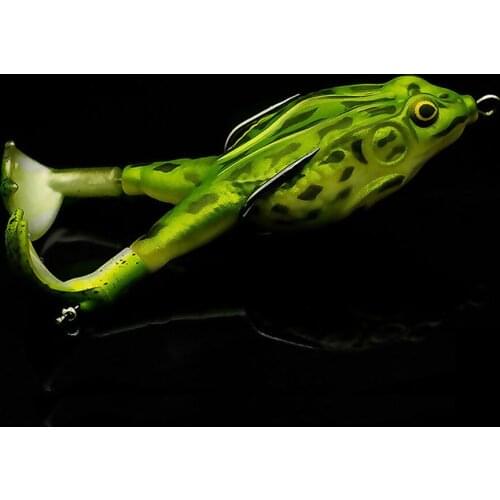 Double Propeller Frog Soft Baits Shad Soft Lure Jigging Fishing Lure Bait Prop Topwater Catfish Silicone Artificial Wobblers