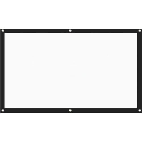 100 Inch 3D HD Projector Screen 16:9 Anti-Crease Projection Movies Screen Canvas for Home Theater Outdoor