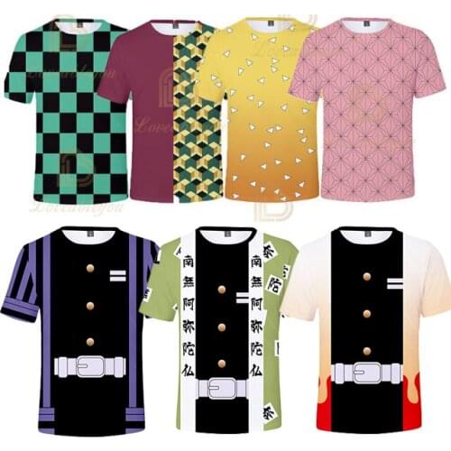 Demon Slayer Cosplay 3D Printed Baseball T-shirts Fashion Women/Men Casual Summer Tshirt Hot Sale 2020 Trendy Streetwear Clothes