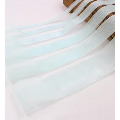 Hs013 ,free shipping 10 Yards solid color net organza ribbon Wedding Party Decoration Craft Decorations , DIY Handmade Materials