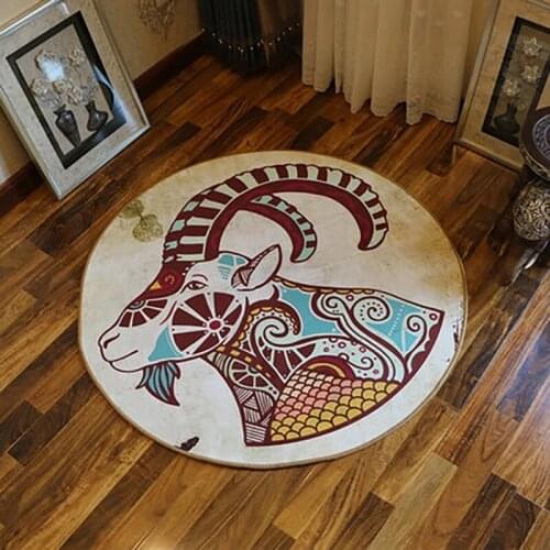 Tapis Salon Round Carpets Bedroom Bedside Blanket Alfombra Twelve Constellations Childrens Room Rugs Computer Hanging Chair Mat
