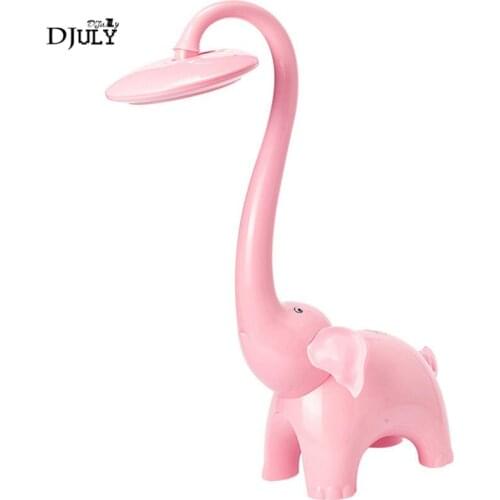 Creative Cartoon Elephant Table Lamps for Living Room Study Bedroom Children Bedside Lamp University Dormitory Reading Light Led