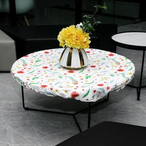 Round Table Cloth Pastoral PVC Plastic Kitchen High Quality Tablecloth Oilproof Decorative Elegant Waterproof Fabric Table Cover