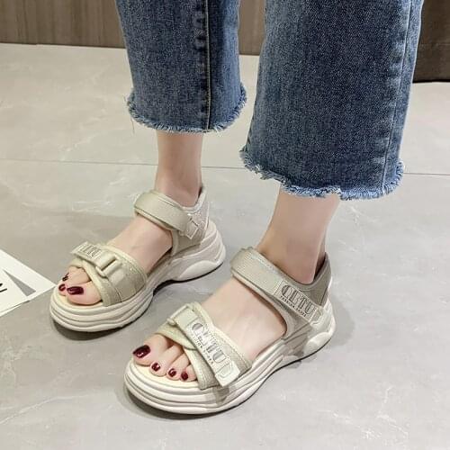 Summer womens sandals 2021 new womens summer slope heel comfortable sandals womens platform sandals womens sandals