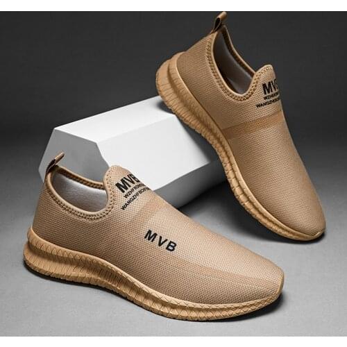 Mens Lightweight Casual Sports Shoes Trend Outdoor Breathable Mesh Slow Walking Running Shoes Black Foot Large Size 39-47