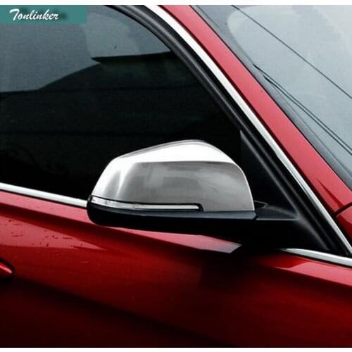 Tonlinker 2PCS Car Styling ABS Matt Door Reverse Outside Mirrors Car Cover Case stickers for Bmw 2014-16 X3 X4 X5 X6 Accessories