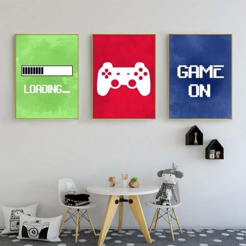 Video Gaming Funny Party Game Wall Art Canvas Painting Nordic Posters And Prints Wall Pictures For Living Room Decoration