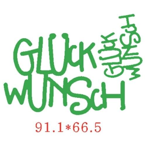 Glückwunsch German Word Die Cuts For Card Making German Word Glückwunsch dies scrapbooking Metal Cutting dies New 2019