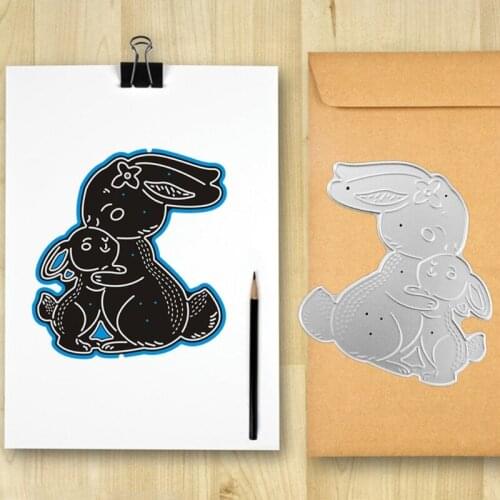 2021 New Rabbit Bunny Metal Cutting Dies Stencil Scrapbooking DIY Album Stamp Paper Card