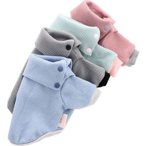 Autumn Fashion Clothes for Dogs Bichon Clothes Button Lapel Dog Sweater Pullovers XS S M L XL