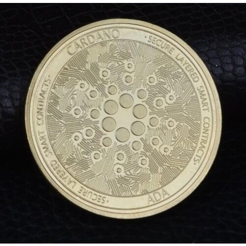 Gold Plated Cardano Coin Silver Plated 3D Thick Metal Commemorative Coin