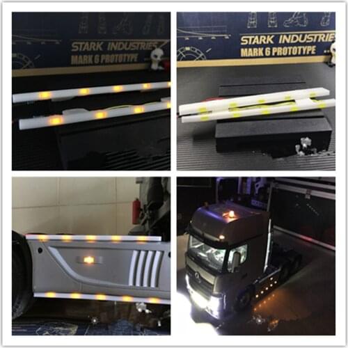 Remote control actros trailer truck decorative side led lights bar for tamiya 1:14 scale tractor scania R620 beenz 3363 MAN tgx