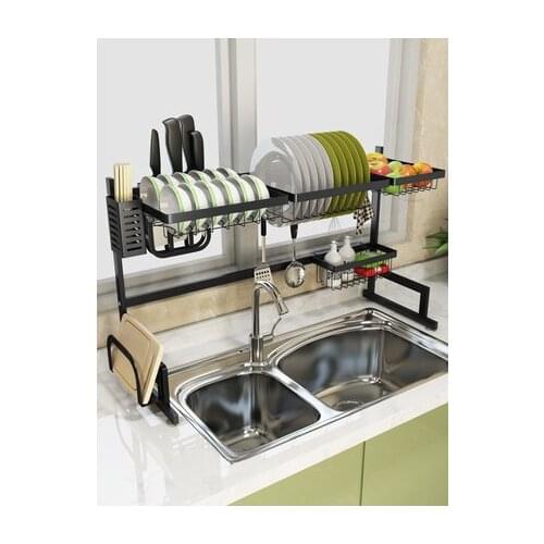 Stainless Steel Sink Rack Drain Rack Sink To Dry The Chopsticks Rack Dish Rack Kitchen Shelf 2 Storey Storage Shelf