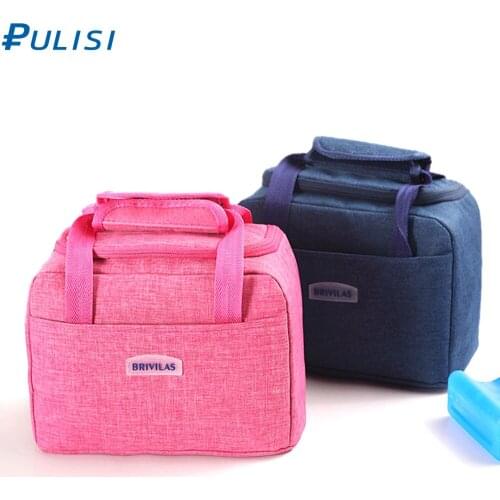 PULISI Waterproof Insulated Lunch Bags Oxford Travel Necessary Picnic Pouch Unisex Thermal Dinner Box Food Case Accessories Gear
