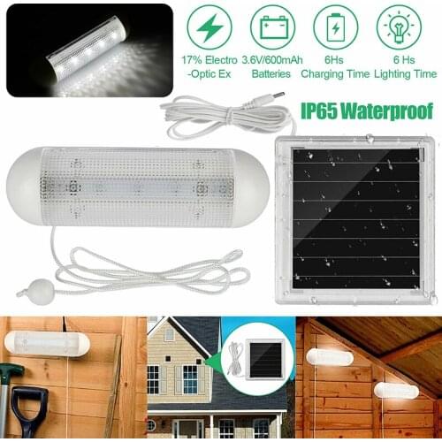 New Solar Powered LED Shed Light Outdoor Solar Lamp Wall Indoor Pull Lamp Ultra Bright 5 Led Corridor Garden Yard Garage Light