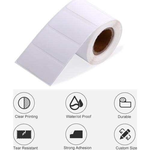 Aibecy Label Paper Thermal Sticker Self-Adhesive Printable PaperRoll Waterproof Oil-Proof Tear Resistant for DP23 Series Printer
