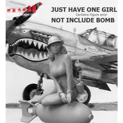 Unassambled 1/32 SUMMER GIRL - Posing (JUST HAVE ONE FIGURE ) Resin figure miniature model kits Unpainted