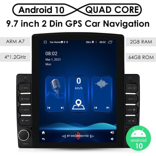 Vertical Screen for Tesla Style 9 Inch 2Din Universal Android 10 Car Multimedia GPS Navi 2G RAM 64G ROM wifi Car Radio Player