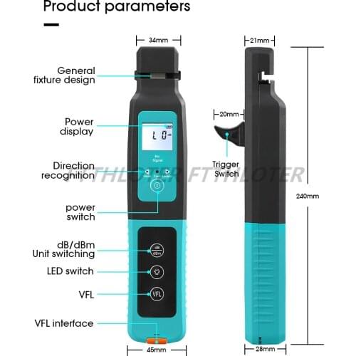 Fiber Optic Identifier AUA-40 Live Fiber Optical Identifier with Built in 10mw Visual Fault Locator 800-1700nm SM MM