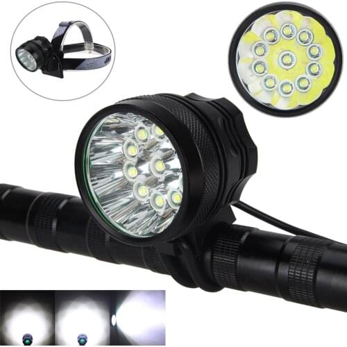 12000Lumen 11X XM-L T6 LED front Bicycle Bike Light Lamps Headlight Rechargeable+8.4v Battery set+Headband