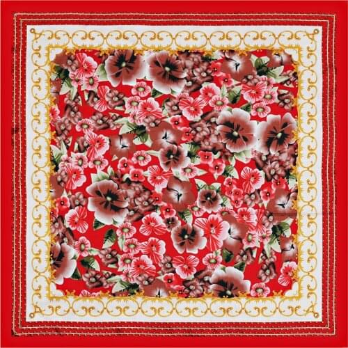 2020 New Summer Silk Scarf Women Bandana Lady Neckerchief Hair Band Large Head Hijab Headband Wraps and Shawl Female Foulard