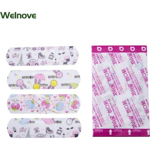 50Pcs First Aid Waterproof Bandage Hemostatic Medical Disposable Band-Aid With A Serile Stickers Gauze Pad Wound Plaster C1204