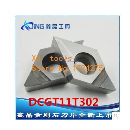 Free shipping 2PCS DCGT11T302/DCGT11T304/DCGT11T308 PCD Inserts,CNC PCD Diamond insert For Lathe Tools Inserts For SDJCR/SDNCN