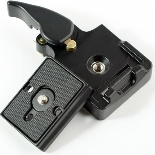 SETTO 323 Quick Release Clamp Adapter For Camera Tripod with Manfrotto 200PL-14 Compat Plate BS88 HB88 Stabilizer Plate