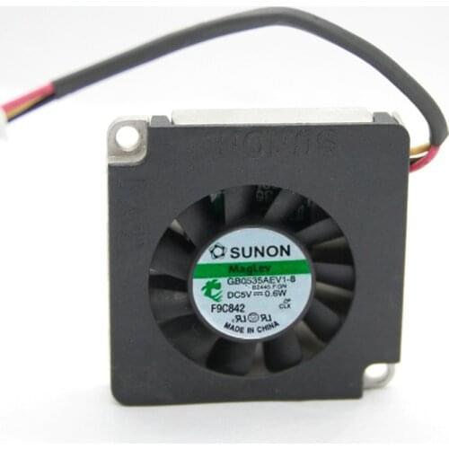 For SUNON GB0535AEV1-8 3.5cm 3507 0.6W DC 5V 3-wire speed blower cooling fan