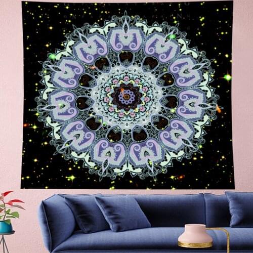 Indian Mandala Tapestry Wall Hanging purple macrame flower Throw Rug yoga Blanket Camping Tent Travel Mattress Sleeping Pad