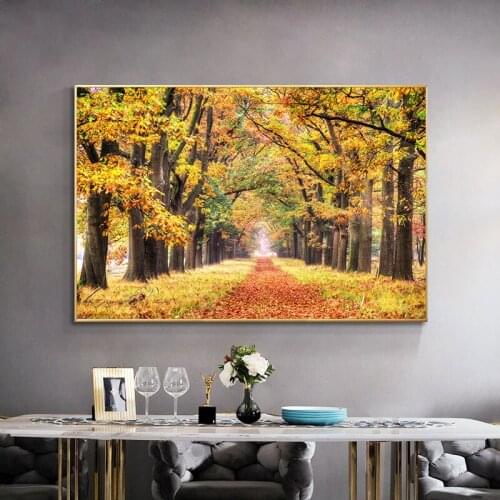 De Hoge Veluwe National Park of Netherlands Landscape Autumn Canvas Painting Poster and Print Wall Art Pictures for Living Room