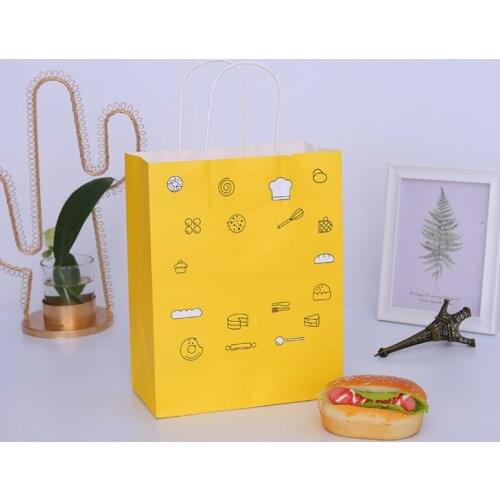 Custom Printed Brown Kraft Shopping Paper Bag With Handles,Standup kraft paper food bags --XP2082