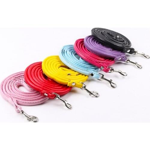 Pet Dog Cat Colorful Tabby Soft PU High Quality Traction Rope Belt Leash Harness Set For Puppy Durable Walk Dog Pet Supplies