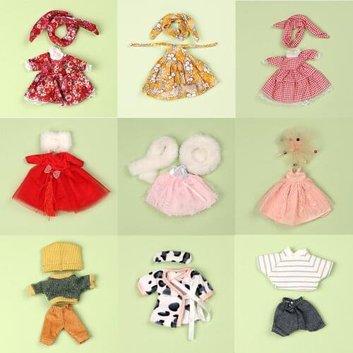 Doll Pajamas Clothing Wedding Dress Outfits Handmade Seans Sweater Coat Clothes For 5-6inch Mini Girl Dolls ,Obitsu 11 BJD Doll