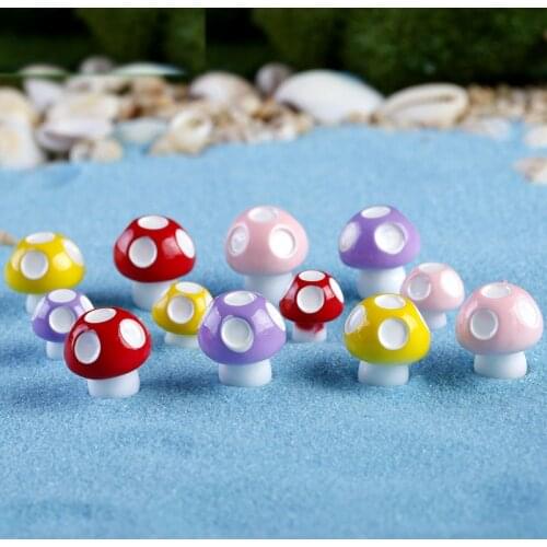 Colorful Mushrooms Miniature Fairy Garden Home Houses Decoration Mini Craft Micro Landscaping Decor DIY Accessories
