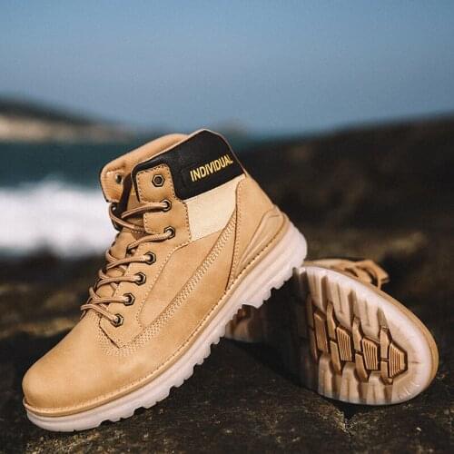 Footwear Mens for man flat high boots leather mens leisure Winter casual mens invierno winter Sneaker sale hombre sport sneaker