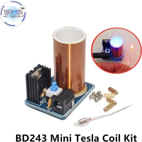 10PCS BD243 Mini Tesla Coil Kit Magic Props DIY Parts Empty Lights Technology Diy Electronics BD243C