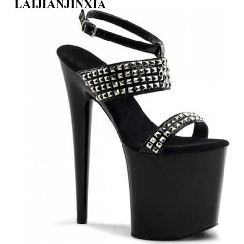 New 2018 style willows with buckles, 20cm high stilettos, waterproof platform Dance Shoes